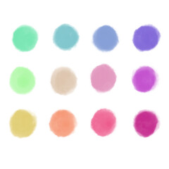 Abstract colorful hand draw paint watercolor stain background  - Image