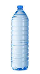 Big plastic water bottle isolated on white