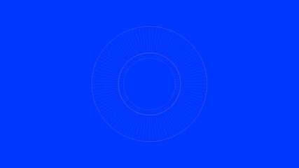 Obraz premium 3d rendering of a white lines illustration isolated on blue background