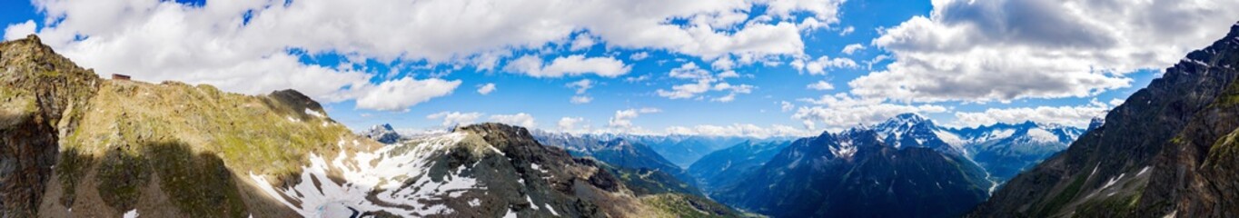 Fototapeta premium Valmalenco (IT), Valtellina, aerial view