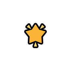 Star Vector Icon. Isolated Star Shape Illustration, Icon	