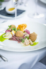 Veganes Gericht im Restaurant