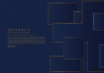 Square shape pattern design gold metallic border with space for content