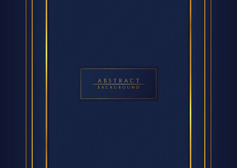 Overlap square layer shape design gold metallic line style pattern background