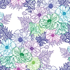 Foto op Plexiglas floral seamless pattern © Chantal