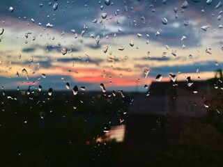 sunset over the lake
