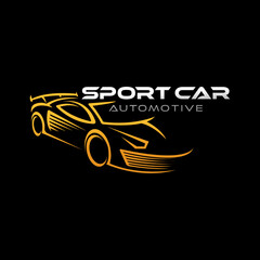Fototapeta premium Auto Car Logo icon Vector Illustration template. Modern Sport Car vector logo icon silhouette design. Auto Car logo vector illustration for car repair, dealer, garage and service.