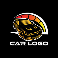 Fototapeta premium Auto Car Logo icon Vector Illustration template. Modern Sport Car vector logo icon silhouette design. Auto Car logo vector illustration for car repair, dealer, garage and service.