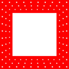 Red festive starry background. Christmas or promotional backdrop.