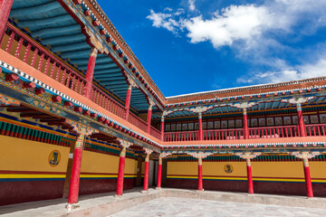 Fototapeta na wymiar Tibetan traditional building of Hemis monastery in Leh, Ladakh, India.