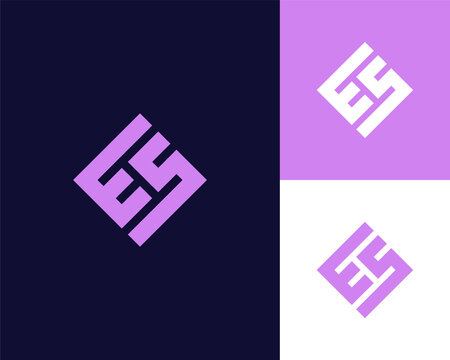 Letter E S logo design. creative minimal monochrome monogram symbol. Universal elegant vector emblem. Premium business logotype. Graphic alphabet symbol for corporate identity