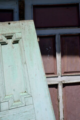 old wooden door detail on background