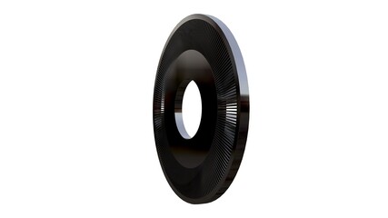 3D rendering of a cogwheel technical gear isolated on white