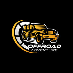 Off-road Car Adventure Logo Vector Illustration. Offroad suv Car vector logo icon silhouette design. Offroad Rally Car logo vector illustration for car repair, dealer, garage and service. © The Masterplan Std.