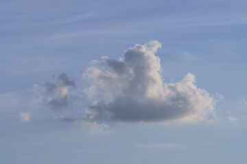 white cloud in the blue sky