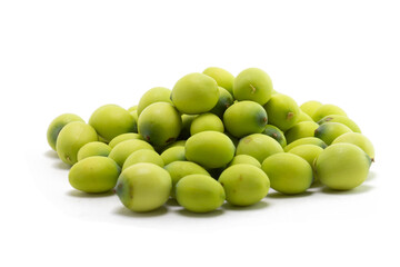 Edible lotus seed isolated on white background