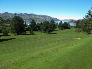 Fototapeta na wymiar Golf course in New Zealand