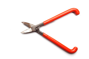 Different goldsmiths tools on the jewelry workplace. Craft jewelry making with professional tools. Set of tools over white background.