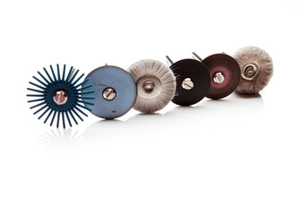 Different goldsmiths tools on the jewelry workplace. Craft jewelry making with professional tools....