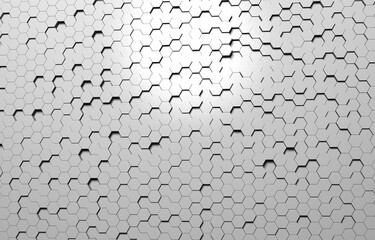 Sota hexagon 3D background texture. 3d rendering illustration. Futuristic abstract background.