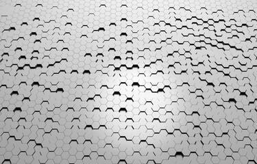 Sota hexagon 3D background texture. 3d rendering illustration. Futuristic abstract background.