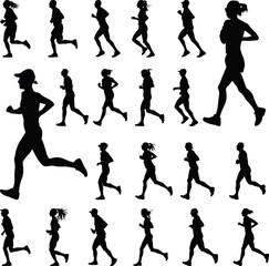 runner silhouette. run vector