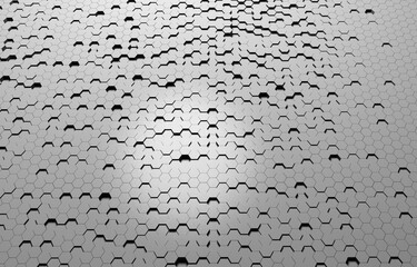 Sota hexagon 3D background texture. 3d rendering illustration. Futuristic abstract background.