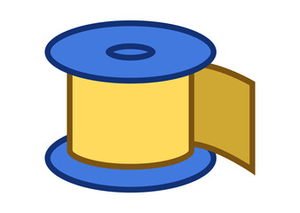 Roll of adhesive tape line icon