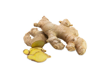 ginger root isolated on white background