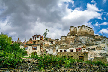 Fototapeta na wymiar Lamayuru Monastery or Lamayuru Gompa, a tibetan buddhist monastery in Leh, Ladakh, kashmir, India