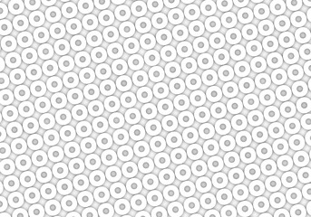 White circles. abstract rounds pattern for web template background, brochure cover or app. Material style. Geometric circles 3D render illustration.