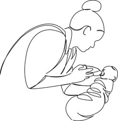 doctor feeds a newborn from a bottle