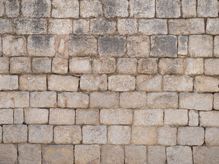 Real antique spanish brickwall background texture