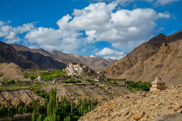Likir Gompa Monastery situated at a Hill top in Leh, Ladakh, Kashmir, India