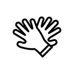 hand gloves icon vector symbol template