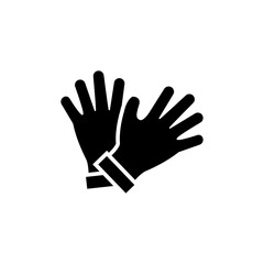 hand gloves icon vector symbol template