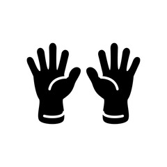 hand gloves icon vector symbol template