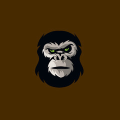 Abstract gorilla vector logo mascot template - Eps 10