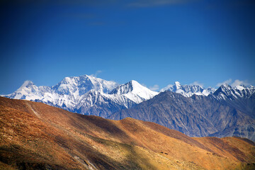 Landscape at the Khardungla pass, The highest road in the world, Leh Ladakh, India