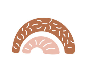 Rainbow vector hand drawn cute simple and illustration rainbow for social media content, book or kids greeting card