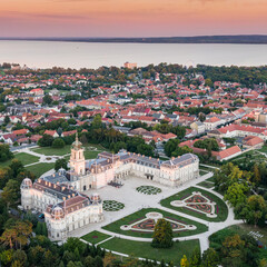 Aerial phooto of Festetics Castle in Keszthely