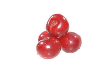 red cherry isolated on white background