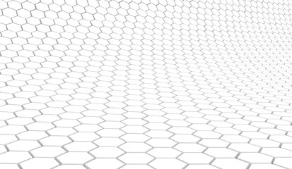 Duo tone hexagon 3D background texture. 3d rendering illustration. Futuristic abstract background.