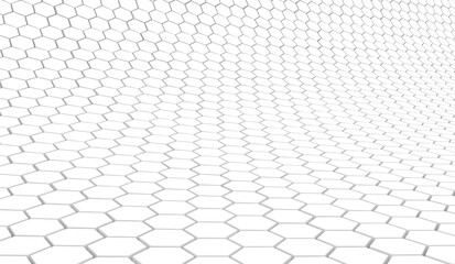 Duo tone hexagon 3D background texture. 3d rendering illustration. Futuristic abstract background.