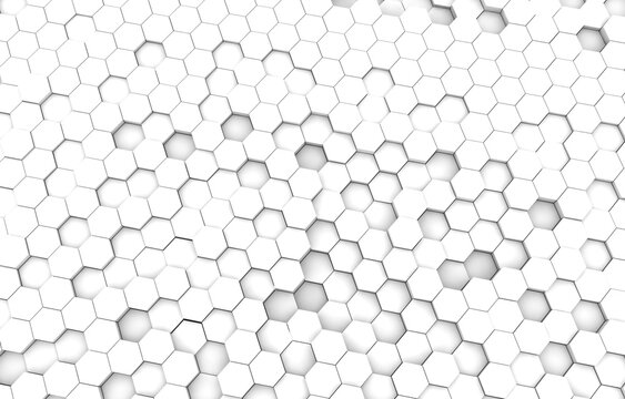 Duo tone hexagon 3D background texture. 3d rendering illustration. Futuristic abstract background. © LIORIKI