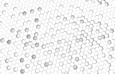 Duo tone hexagon 3D background texture. 3d rendering illustration. Futuristic abstract background.