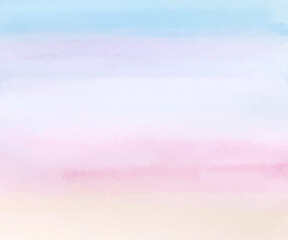 水彩の空の背景 夕日 夕暮れ 夕陽 夕方 日没 夕焼け オレンジ 赤 フレーム Art Poster A Yugoro
