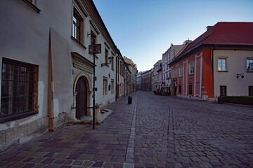 Cracow, Old Town, Kanonicza street in early morning