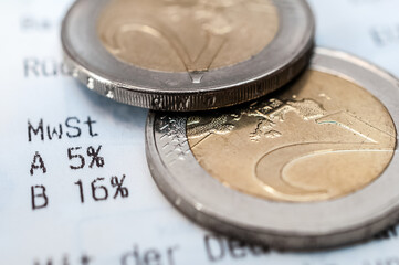 Kaufbeleg, Mehrwertsteuer 16% und Mehrwertsteuersenkung Coronakrise