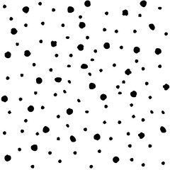 Dots seamless pattern, hand drawn texture. Vector abstract design, paper ornament